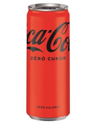 Üdítőital, szénsavas, 0,33 l, dobozos, COCA COLA "Coca Cola Zero"